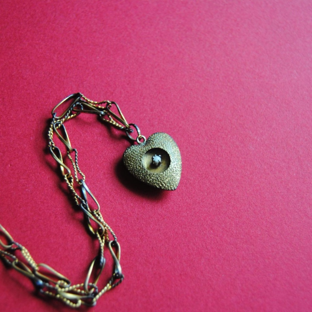 Gold Heart Pendant Necklace